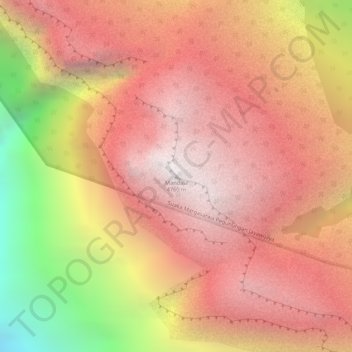 Topografisk kort Mandala, højde, terræn