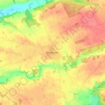 Topografisk kort Mammen, højde, terræn