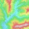 Topografisk kort Prati di Mezzanego, højde, terræn