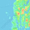 Topografisk kort Haugesund, højde, terræn