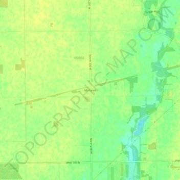 Topografisk kort Mohawk, højde, terræn