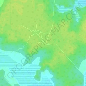Topografisk kort Vaca Muerta, højde, terræn