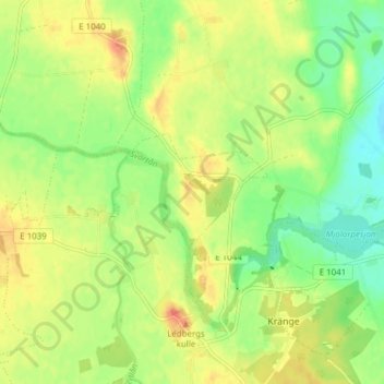 Topografisk kort Kärrsjö, højde, terræn