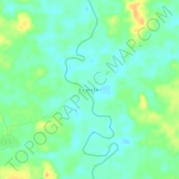 Topografisk kort Karendan, højde, terræn
