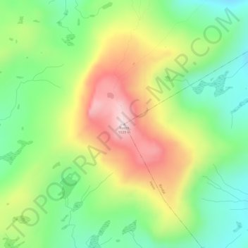 Topografisk kort Ruten, højde, terræn