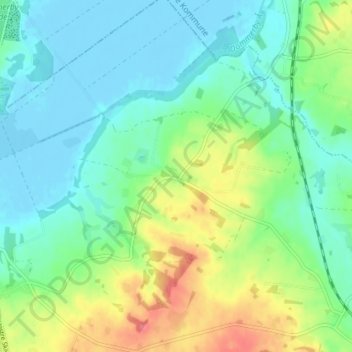 Topografisk kort Kobberup, højde, terræn