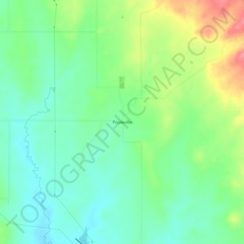 Topografisk kort Pooleville, højde, terræn