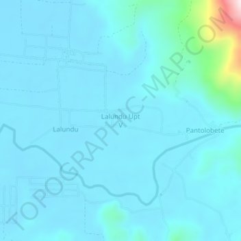 Topografisk kort Lalundu Upt V, højde, terræn