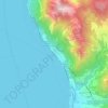 Topografisk kort Vello, højde, terræn