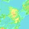 Topografisk kort Ozyorsk, højde, terræn