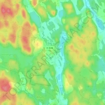 Topografisk kort Skutterstad, højde, terræn