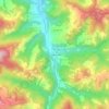 Topografisk kort Scaletta Uzzone, højde, terræn