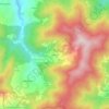 Topografisk kort Cavanna, højde, terræn