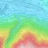 Topografisk kort Piateda Alta, højde, terræn