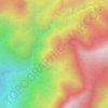 Topografisk kort Gunung Perak, højde, terræn