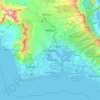 Topografisk kort Waipahu, højde, terræn