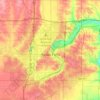 Topografisk kort Sioux Falls, højde, terræn