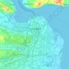 Topografisk kort Surabaya, højde, terræn
