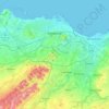 Topografisk kort Edinburgh, højde, terræn