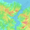 Topografisk kort Sarıyer, højde, terræn