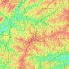Topografisk kort Atlanta, højde, relief