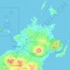 Topografisk kort Minahasa Utara, højde, terræn