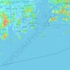 Topografisk kort Zhuhai, højde, terræn