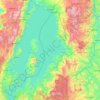 Topografisk kort Kivusøen, højde, terræn