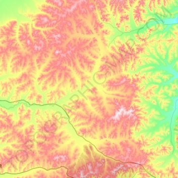 Topografisk kort 免渡河农场, højde, terræn