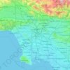 Topografisk kort Los Angeles, højde, relief