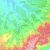 Topografisk kort Oppido Mamertina, højde, terræn