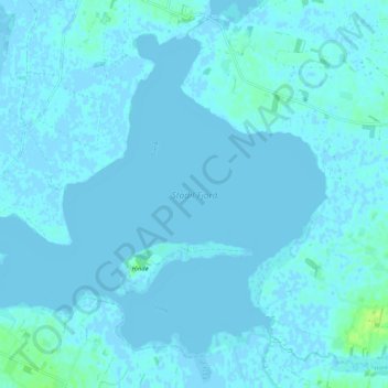 Topografisk kort Stadil Fjord, højde, terræn
