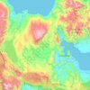 Topografisk kort Morowali Utara, højde, terræn