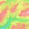 Topografisk kort Ormont-Dessous, højde, terræn