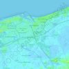 Topografisk kort Dunkerque, højde, terræn