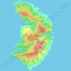 Topografisk kort Fatu Hiva, højde, terræn