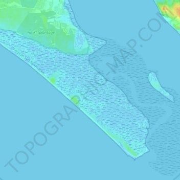 Topografisk kort Skallingen, højde, terræn
