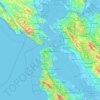 Topografisk kort San Francisco, højde, relief