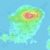 Topografisk kort Lombok, højde, terræn