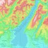 Topografisk kort Gardasøen, højde, terræn