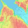 Topografisk kort Tacoma, højde, terræn