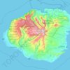 Topografisk kort Kauaʻi, højde, relief
