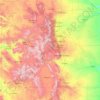Topografisk kort Colorado, højde, relief