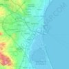 Topografisk kort Valencia, højde, terræn