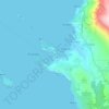 Topografisk kort Cavtat, højde, terræn