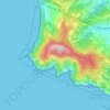 Topografisk kort Parco Naturale Regionale di Portofino, højde, terræn