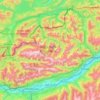 Topografisk kort Karwendel, højde, terræn