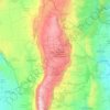 Topografisk kort Reserva Hídrica Provincial Pampa de Achala, højde, terræn