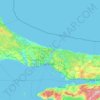 Topografisk kort İstanbul, højde, terræn