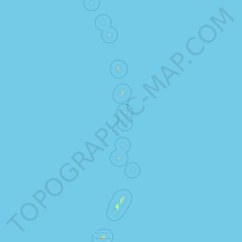 Topografisk kort Northern Mariana Islands, højde, terræn